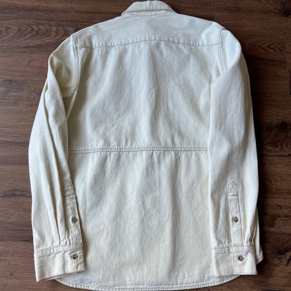 Richard Chai Bleached Button Down Shirt Double Pocket Cotton Size S NWT - Picture 3 of 7